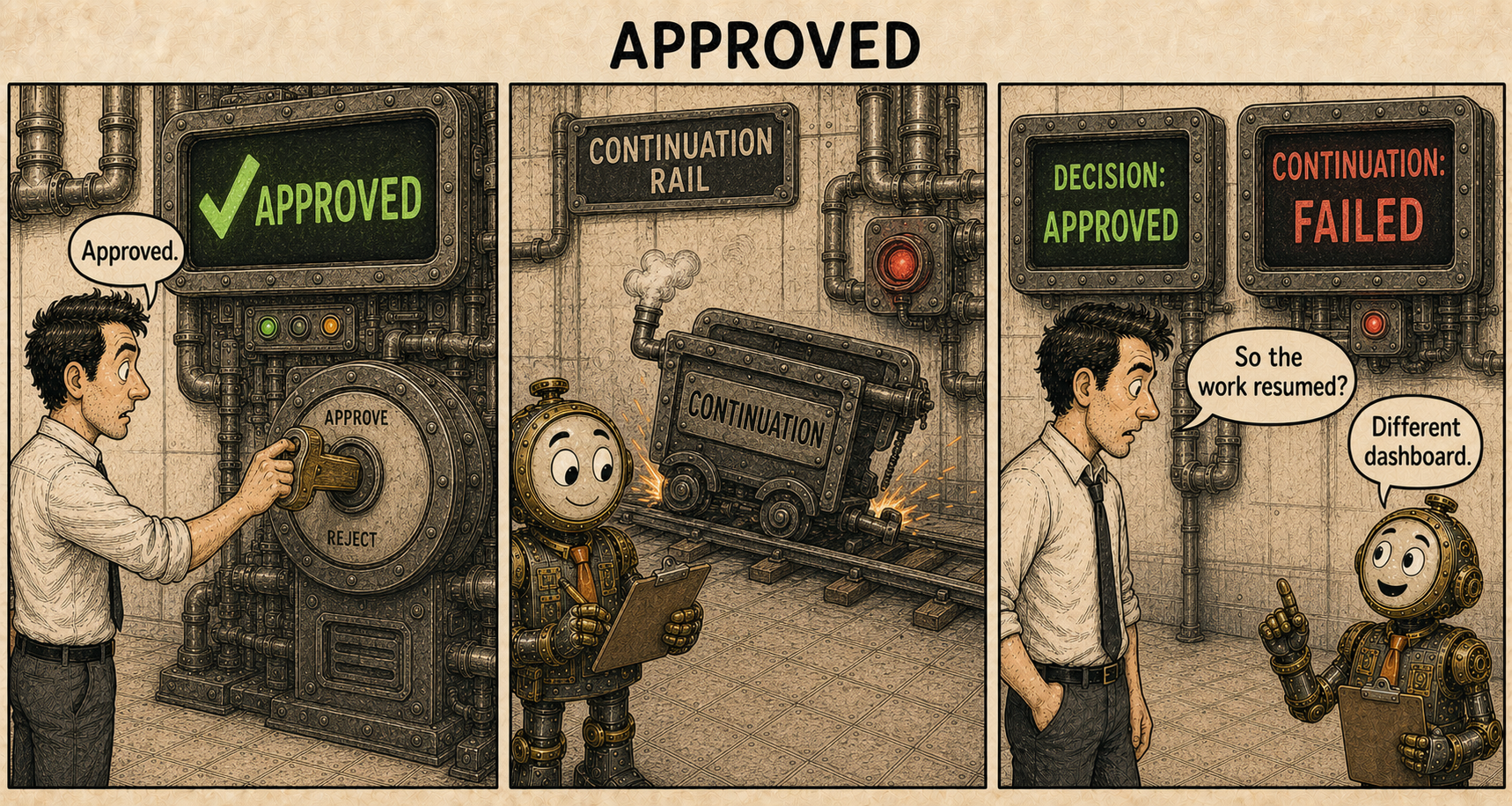 Failure Museum exhibit titled Approved.