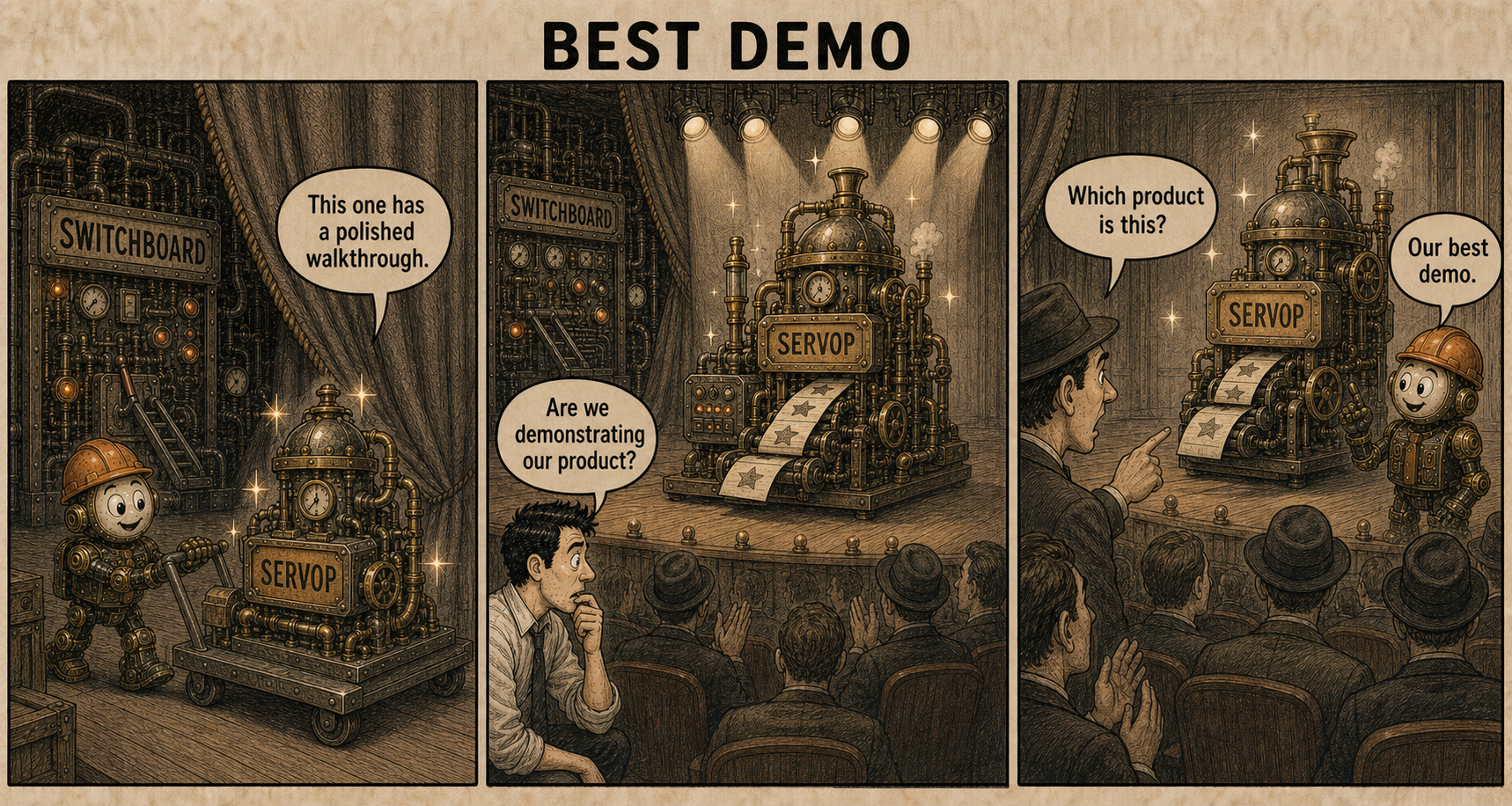 Failure Museum exhibit titled Best Demo.