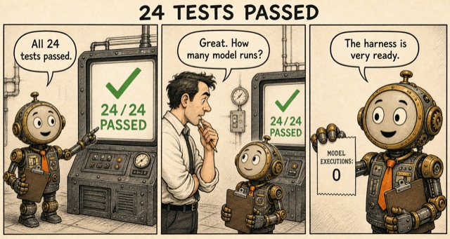 Failure Museum exhibit titled 24 Tests Passed.