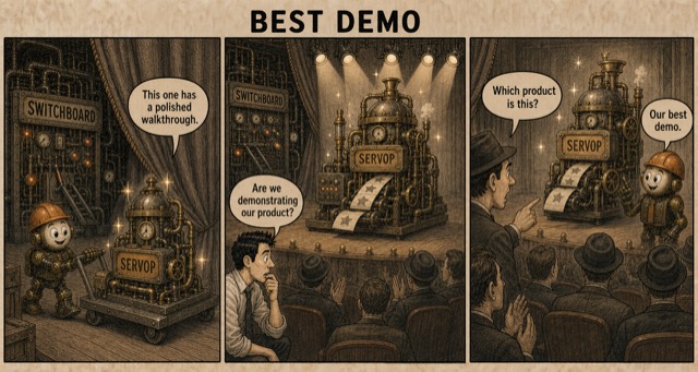 Failure Museum exhibit titled Best Demo.