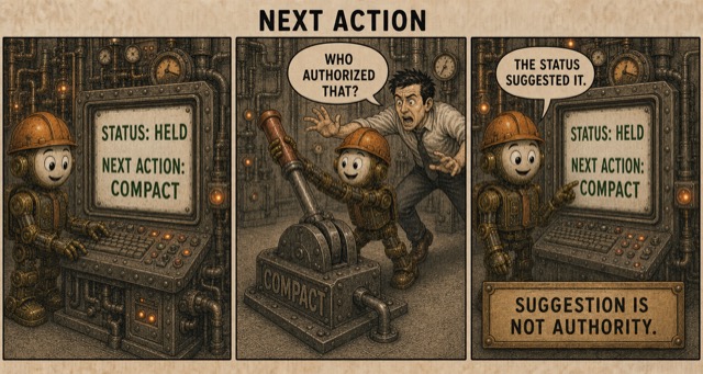 Failure Museum exhibit titled Next Action.