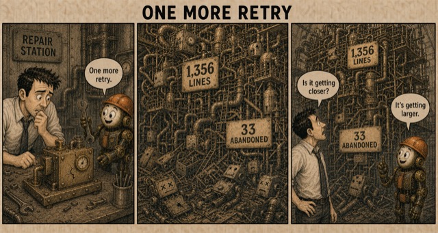 Failure Museum exhibit titled One More Retry.