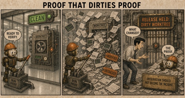 Failure Museum exhibit titled Proof That Dirties Proof.
